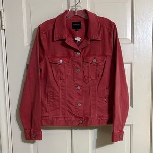 Liverpool Jeans Company Women's Rosebud (Red) Jean Jacket Sz M